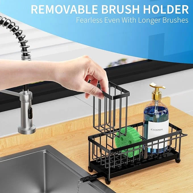HapiRm Sponge Holder for Kitchen Sink - Self-draining Sink Caddy