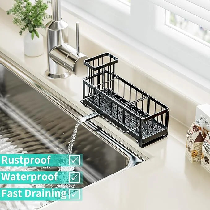 HapiRm Sponge Holder for Kitchen Sink - Self-draining Sink Caddy