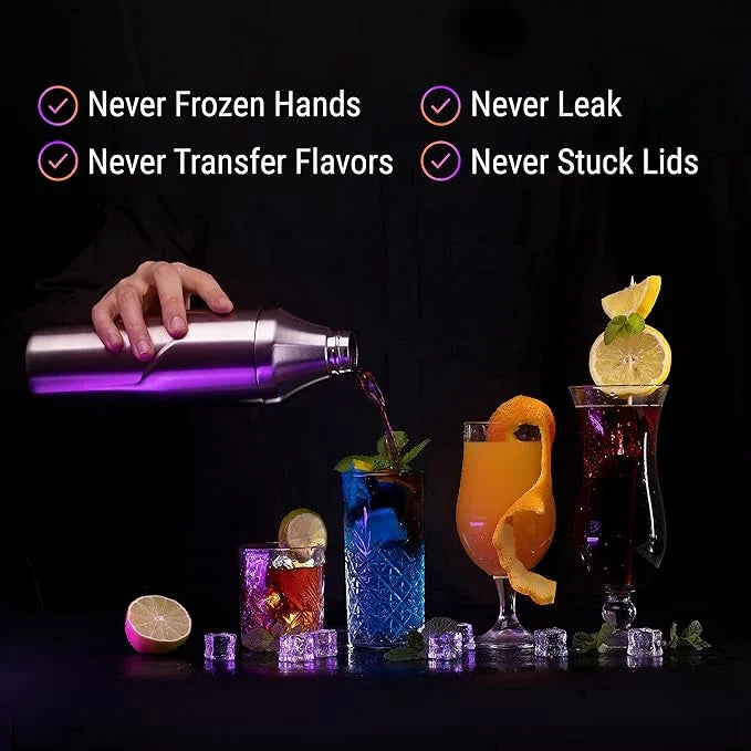 Cocktail Shaker - Insulated Double Wall Keep Drink Chilled